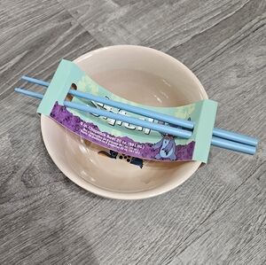 Disney Stitch Ramen Noodle Bowl w/Chopsticks NEW